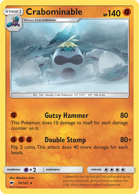 Crabominable 74/147 Sun & Moon Burning Shadows
