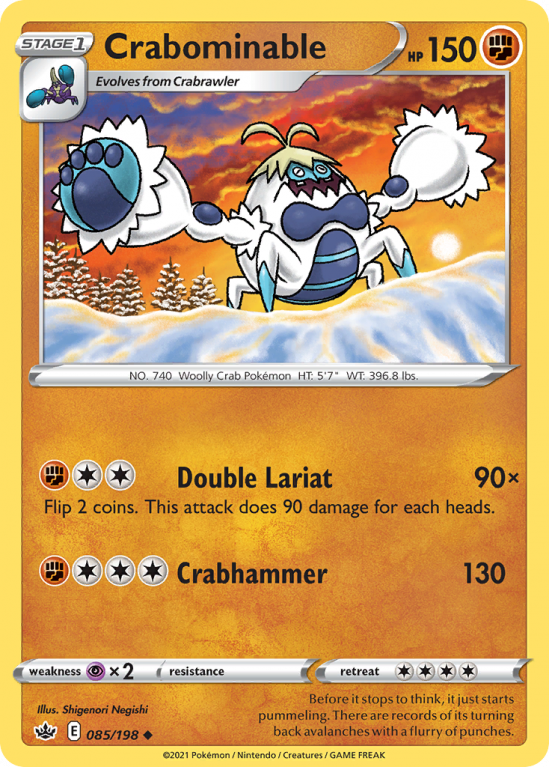 Crabominable 85/198 Sword & Shield Chilling Reign