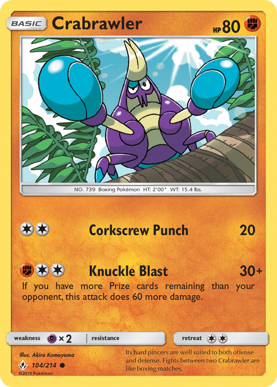 Crabrawler 104/214 Sun & Moon Unbroken Bonds