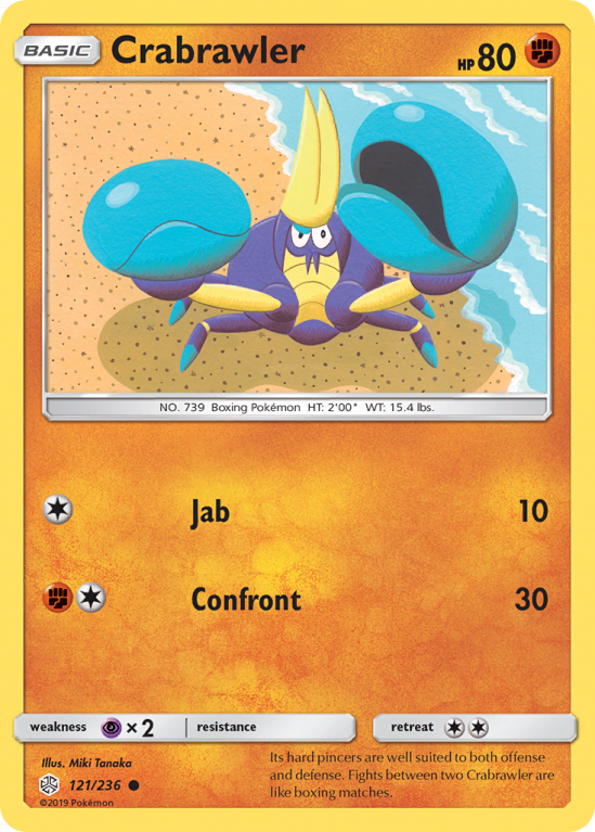 Crabrawler 121/236 Sun & Moon Cosmic Eclipse