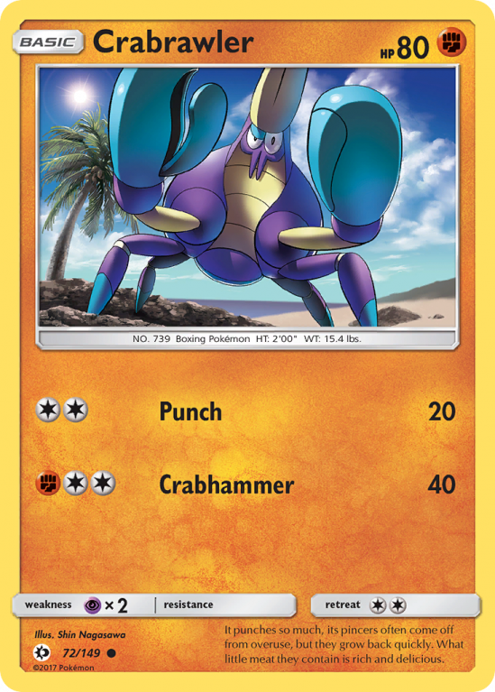 Crabrawler 72/149 Sun & Moon Sun & Moon