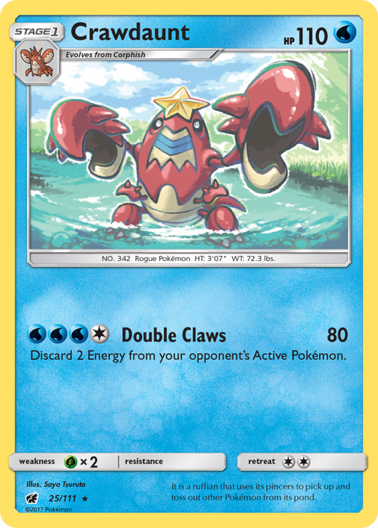 Crawdaunt 25/111 Sun & Moon Crimson Invasion