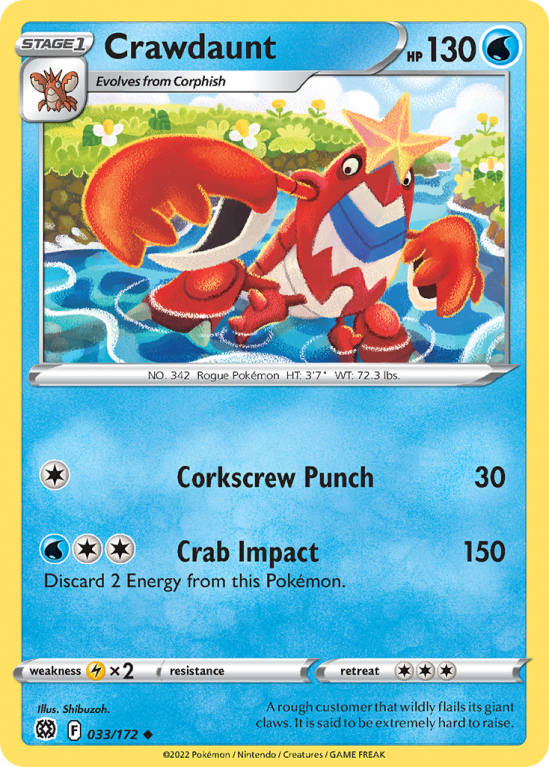 Crawdaunt 33/172 Sword & Shield Brilliant Stars