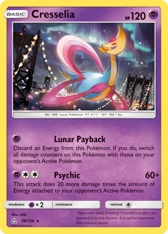 Cresselia 59/156 Sun & Moon Ultra Prism