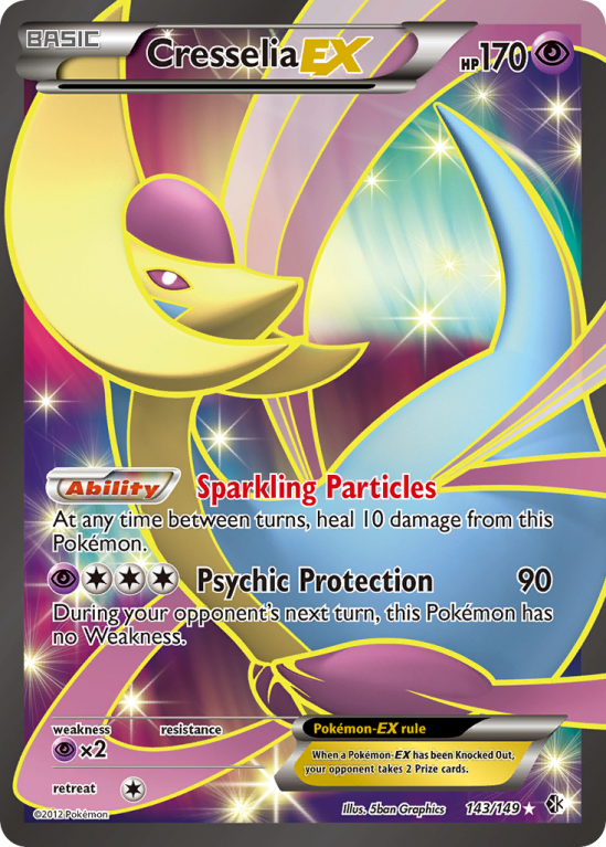 Cresselia-EX 143/149 Black & White Boundaries Crossed