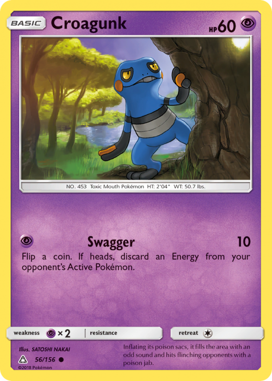 Croagunk 56/156 Sun & Moon Ultra Prism