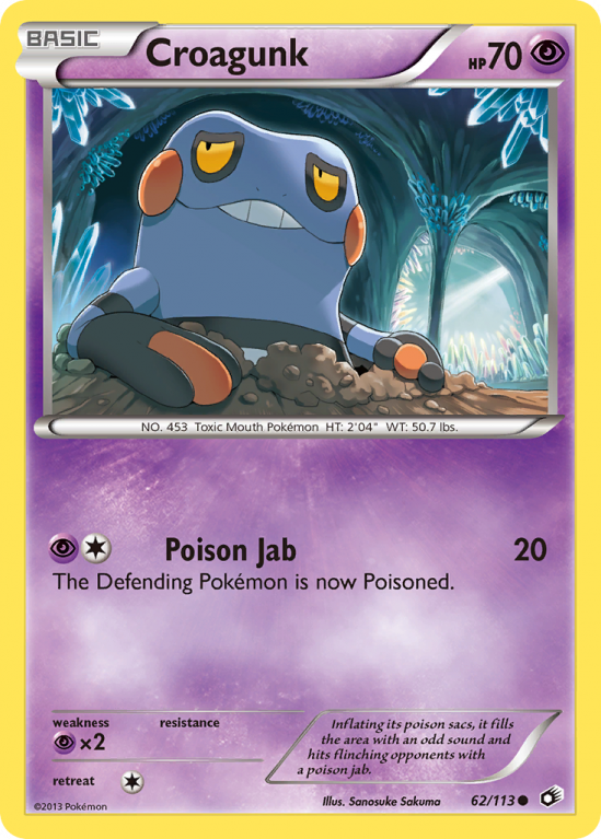 Croagunk 62/113 Black & White Legendary Treasures