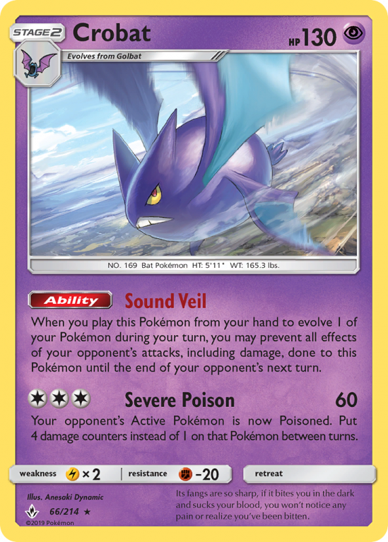 Crobat 66/214 Sun & Moon Unbroken Bonds