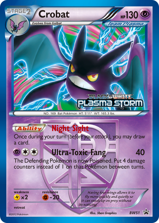 Crobat BW51/101 Black & White BW Black Star Promos