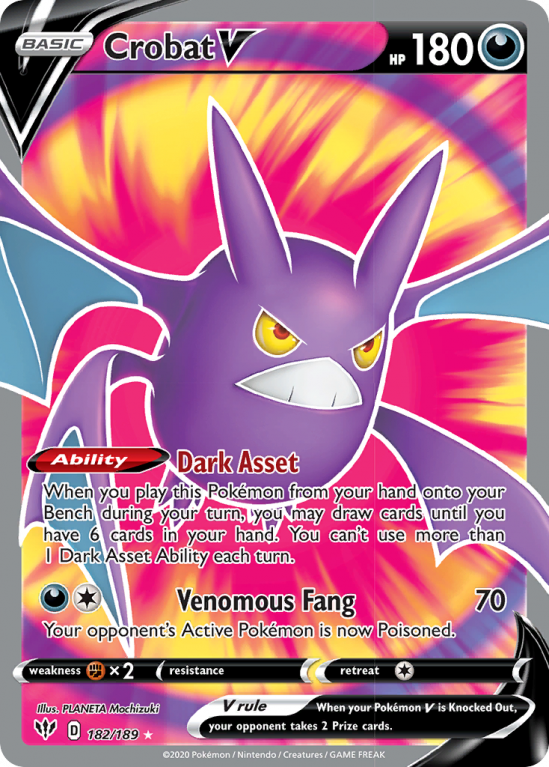 Crobat V 182/189 Sword & Shield Darkness Ablaze