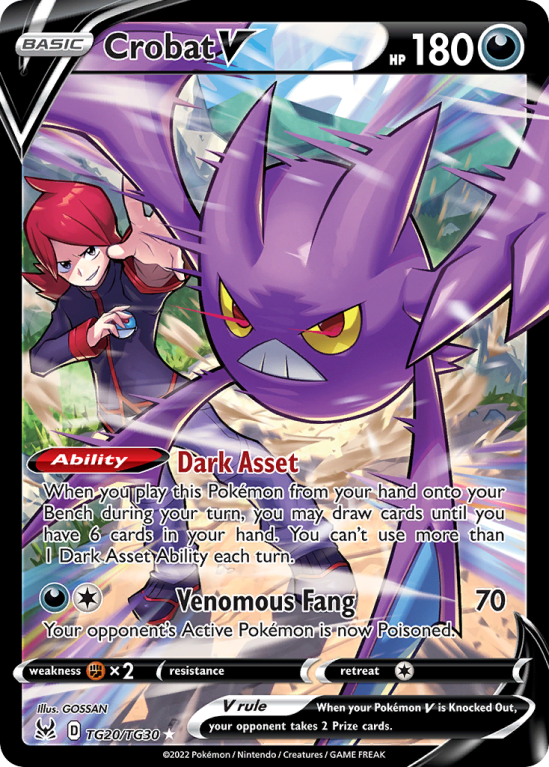 Crobat V TG20/30 Sword & Shield Lost Origin Trainer Gallery