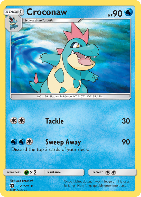 Croconaw 23/70 Sun & Moon Dragon Majesty