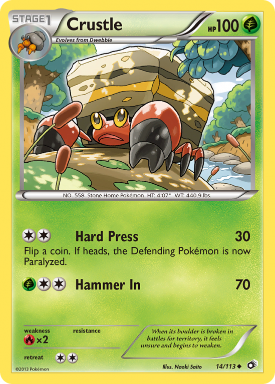 Crustle 14/113 Black & White Legendary Treasures