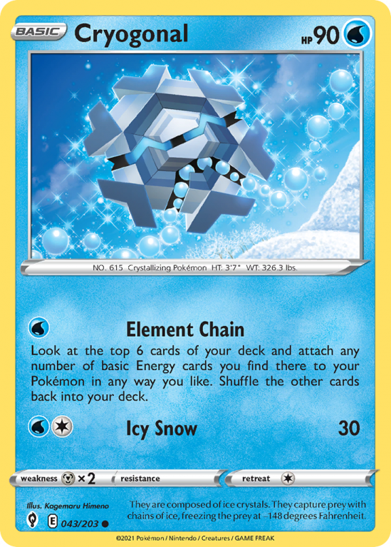 Cryogonal 43/203 Sword & Shield Evolving Skies