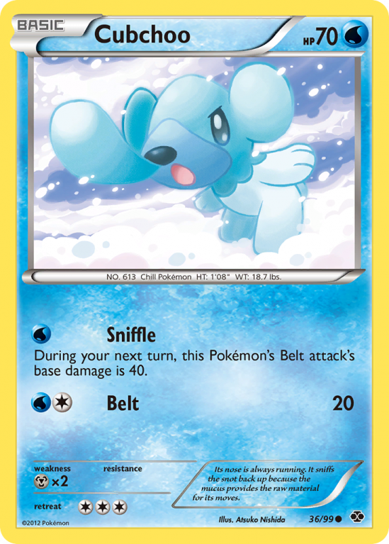 Cubchoo 36/99 Black & White Next Destinies