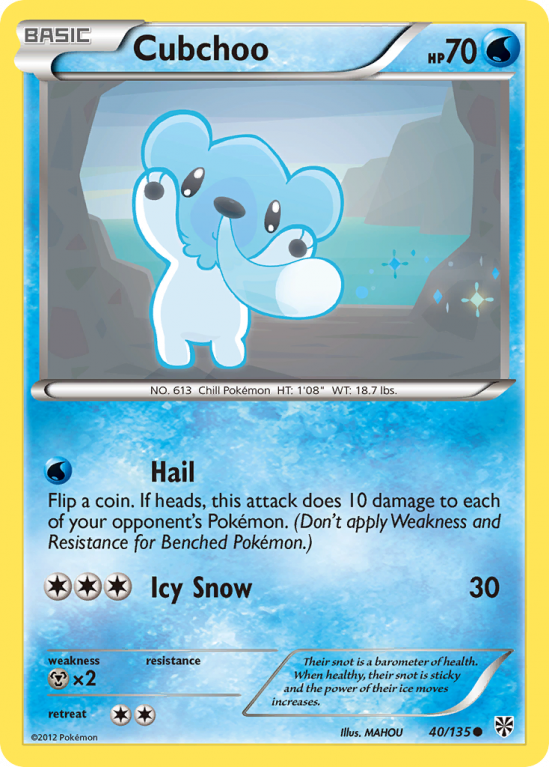 Cubchoo 40/135 Black & White Plasma Storm