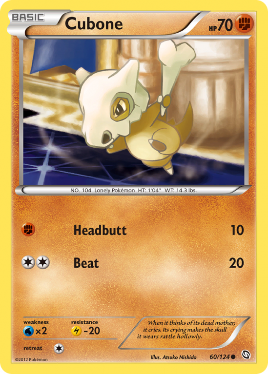 Cubone 60/124 Black & White Dragons Exalted