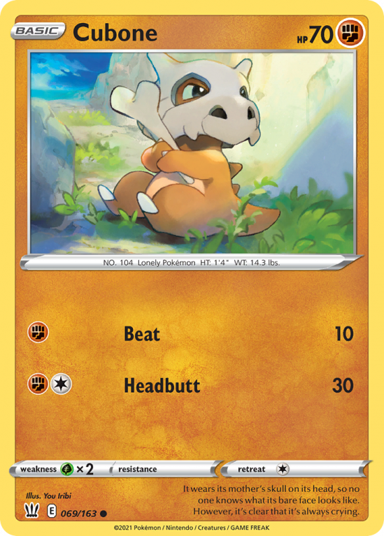 Cubone 69/163 Sword & Shield Battle Styles