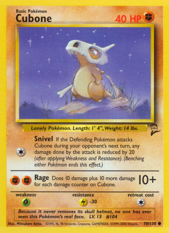 Cubone 70/130 Base Base Set 2