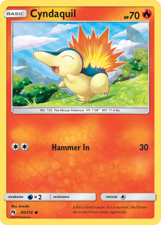 Cyndaquil 40/214 Sun & Moon Lost Thunder