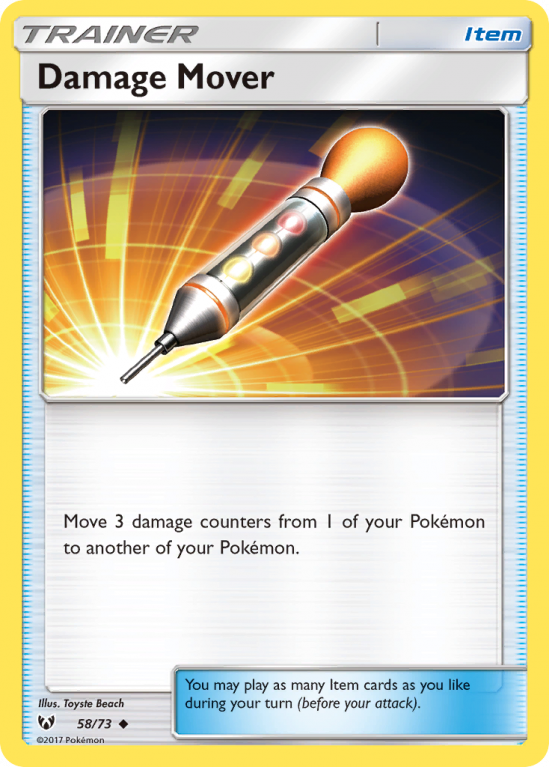 Damage Mover 58/73 Sun & Moon Shining Legends