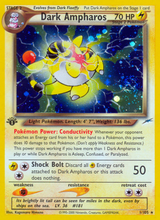 Dark Ampharos 1/113 Neo Neo Destiny