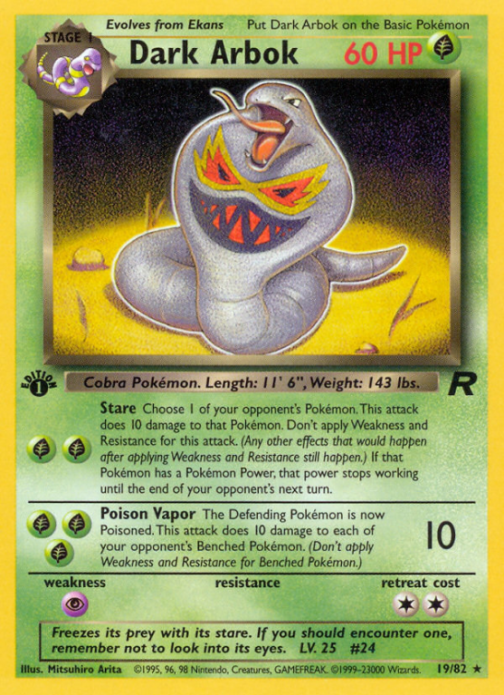 Dark Arbok 19/83 Base Team Rocket