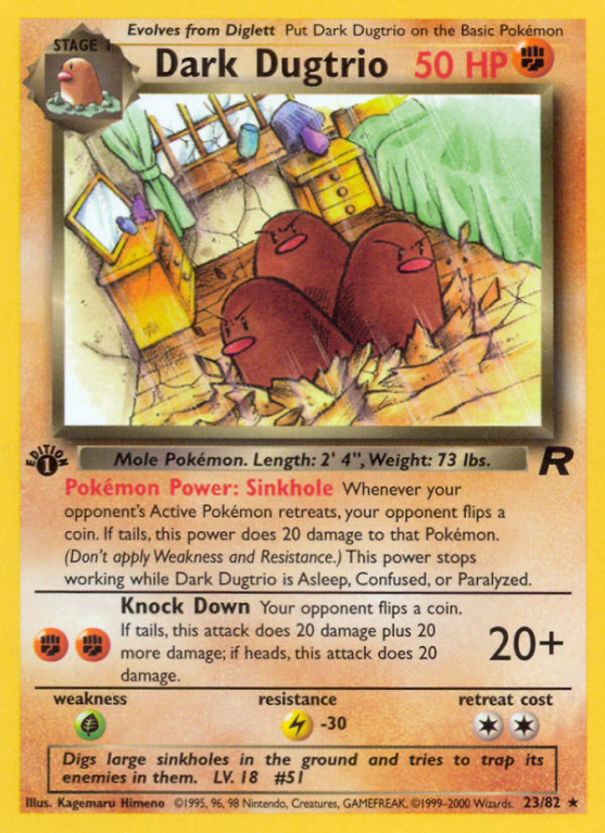 Dark Dugtrio 23/83 Base Team Rocket