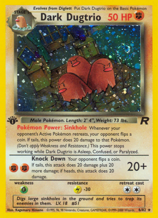 Dark Dugtrio 6/83 Base Team Rocket