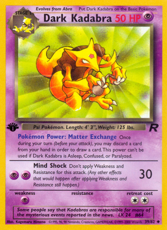 Dark Kadabra 39/83 Base Team Rocket