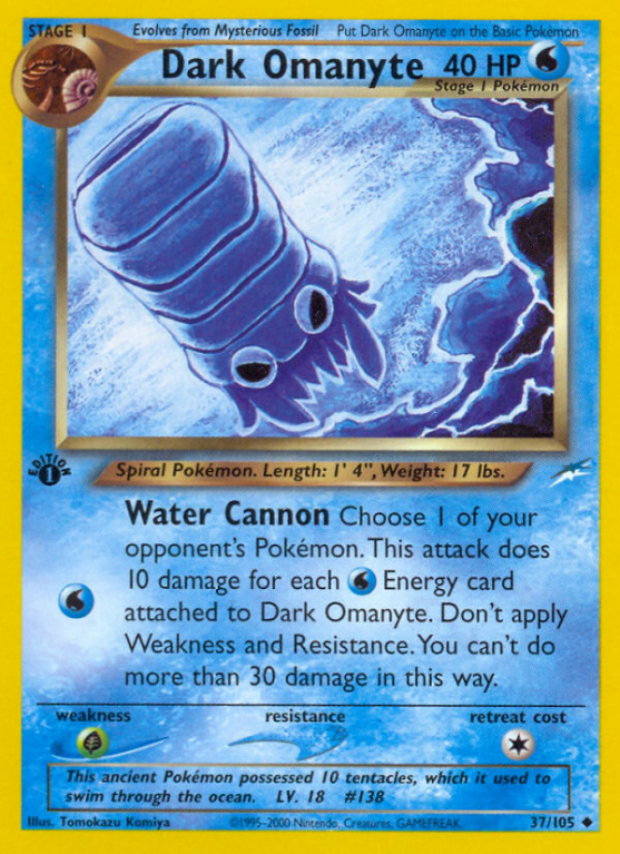 Dark Omanyte 37/113 Neo Neo Destiny