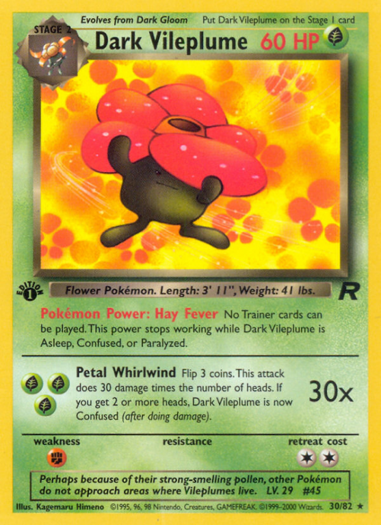 Dark Vileplume 30/83 Base Team Rocket