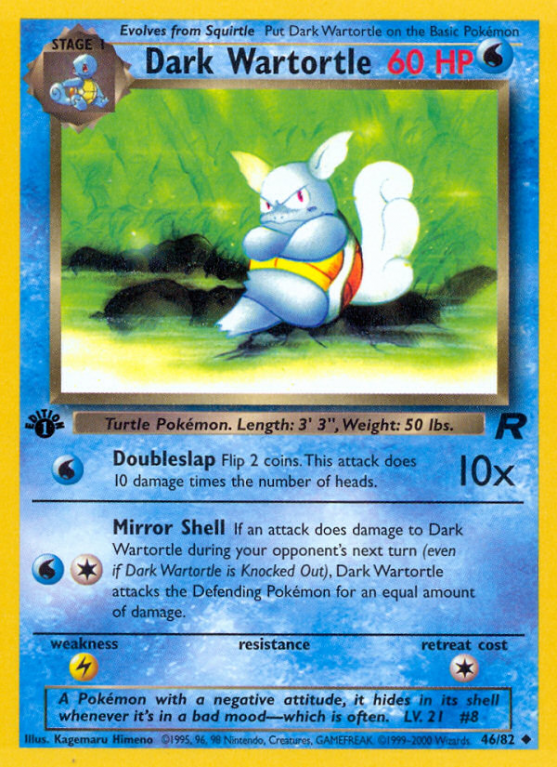 Dark Wartortle 46/83 Base Team Rocket