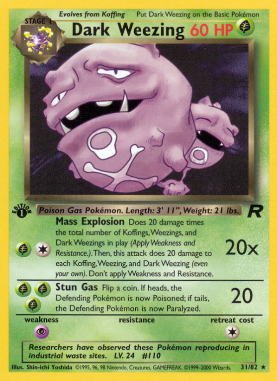 Dark Weezing 31/83 Base Team Rocket