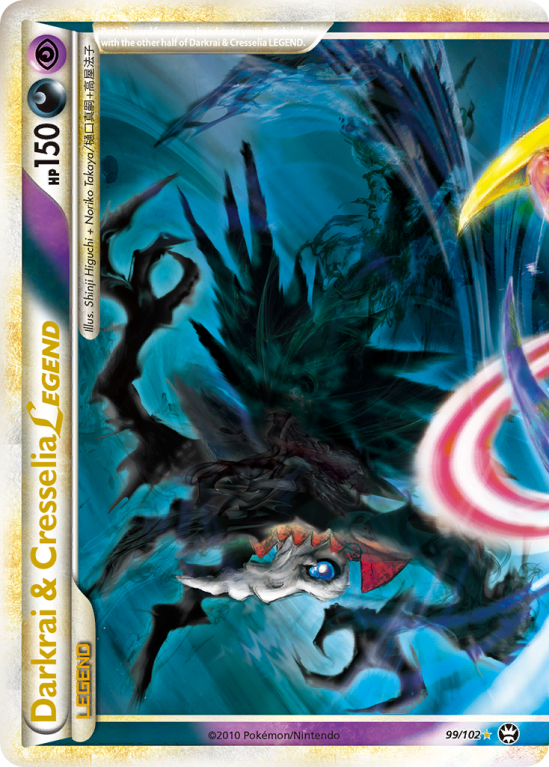 Darkrai & Cresselia LEGEND 99/102 HeartGold & SoulSilver HS—Triumphant