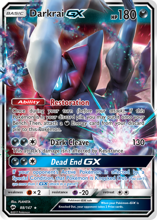 Darkrai-GX 88/147 Sun & Moon Burning Shadows