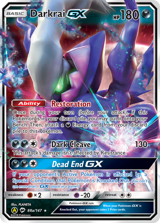 Darkrai-GX 88a/147 Sun & Moon Burning Shadows