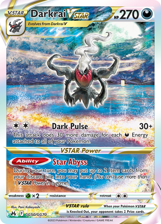 Darkrai VSTAR GG50/70 Sword & Shield Crown Zenith Galarian Gallery
