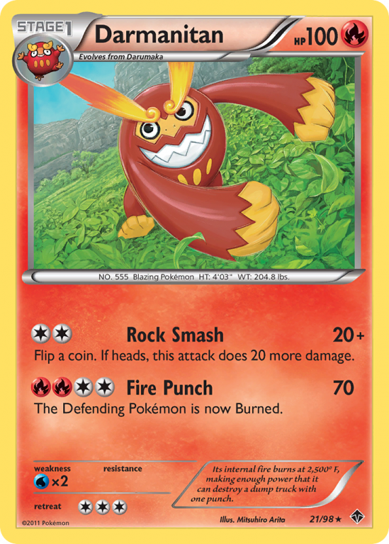 Darmanitan 21/98 Black & White Emerging Powers