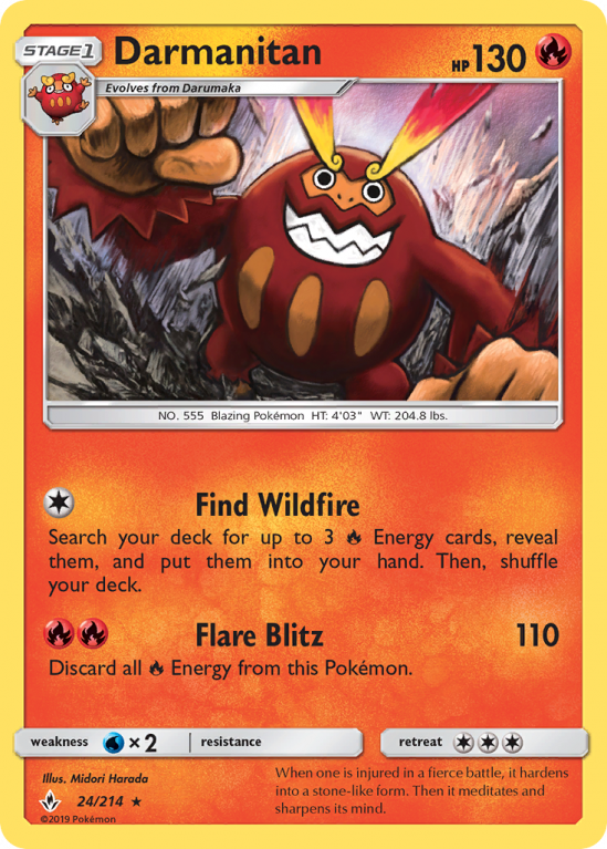 Darmanitan 24/214 Sun & Moon Unbroken Bonds