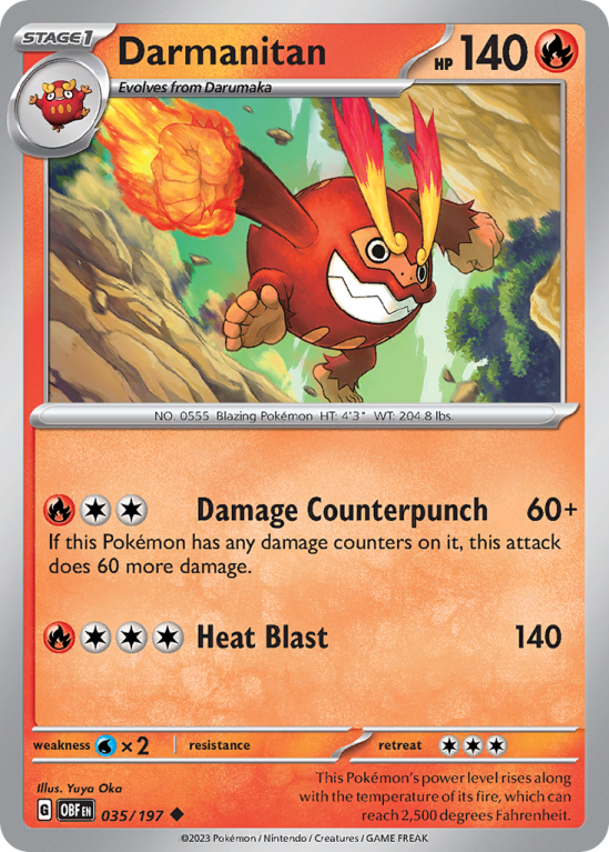 Darmanitan 35/197 Scarlet & Violet Obsidian Flames