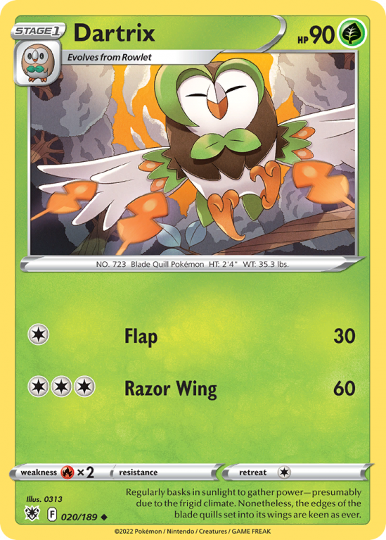 Dartrix 20/189 Sword & Shield Astral Radiance