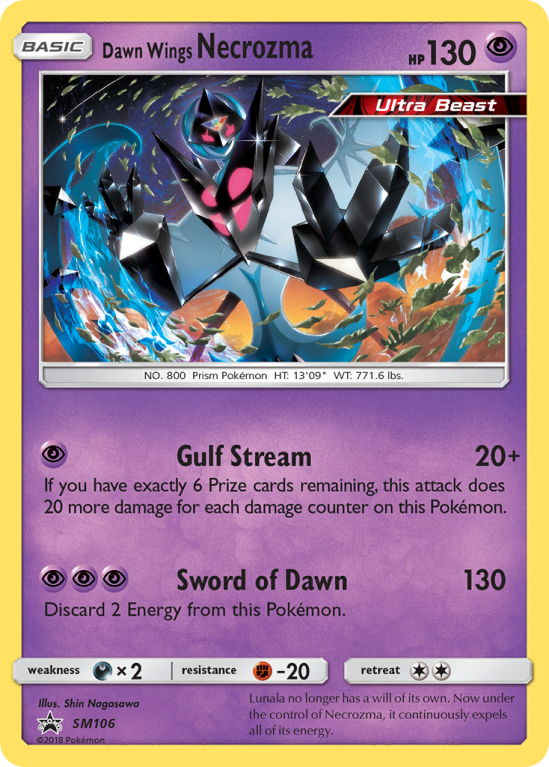 Dawn Wings Necrozma SM106/156 Sun & Moon SM Black Star Promos