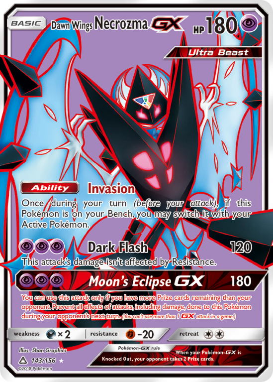 Dawn Wings Necrozma-GX 143/156 Sun & Moon Ultra Prism