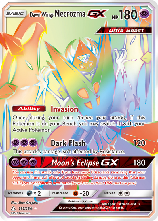 Dawn Wings Necrozma-GX 161/156 Sun & Moon Ultra Prism