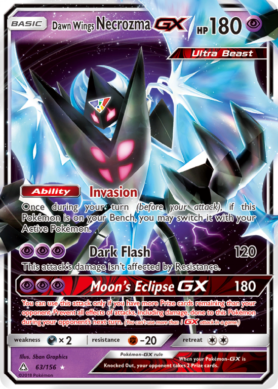 Dawn Wings Necrozma-GX 63/156 Sun & Moon Ultra Prism