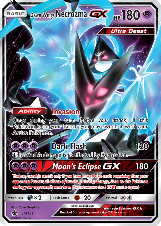 Dawn Wings Necrozma-GX SM101/156 Sun & Moon SM Black Star Promos