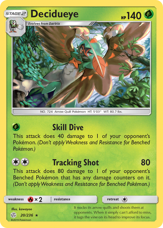 Decidueye 20/236 Sun & Moon Cosmic Eclipse