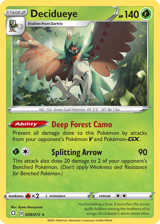 Decidueye 8/72 Sword & Shield Shining Fates