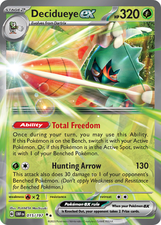 Decidueye ex 15/197 Scarlet & Violet Obsidian Flames